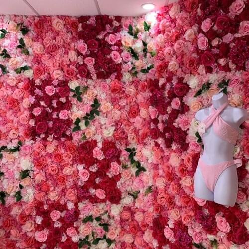 3D Flower Wall Decor Flower Panel Silk Flowers Wedding Backdrop Bridal Shower Event Baby Girls Room Home Decor