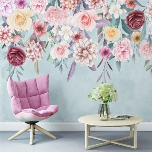Beibehang Custom papel de parede 3D Colorful flower garden 3D Murals Wallpaper Oil Painting Wall Paper Bedroom Mural wall paper