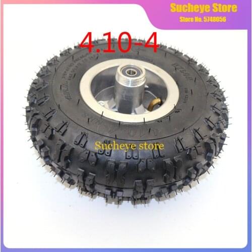 4.10/3.50-4 Pneumatic Wheel 10 Inch Tyre Tube 4.10-4 Tire Alloy Wheel Rims for MIni Motorcycle Electric Scooter Gas Scooter ATV