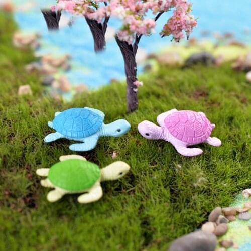 4pcs Mini Turtle Tortoise Miniature Fairy Garden Decoration DIY Doll House Terrarium Micro Landscape Decoration