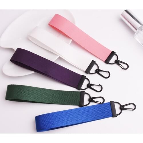 13 colors Solid Colors Ribbon Keychain Key Chain Lanyard For Phone Case Wallet Ribbon For Women Bag Charms Cars Keyring Key Ring