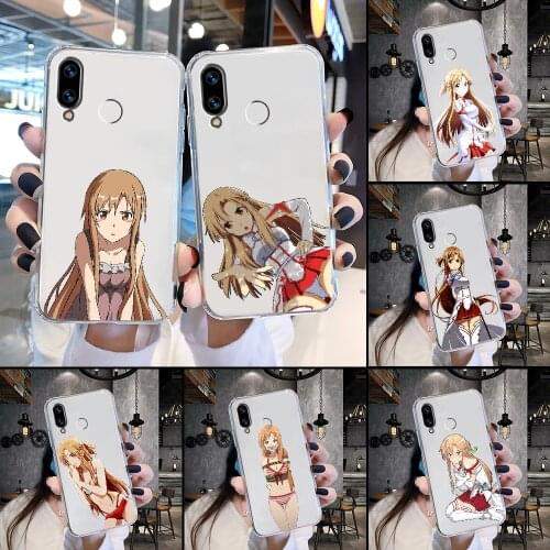 Anime Sword Art Online SAO Phone Case For Huawei Honor 6 7 8 9 10 10i 20 A C X Lite Pro Play transparent trend bumper luxury