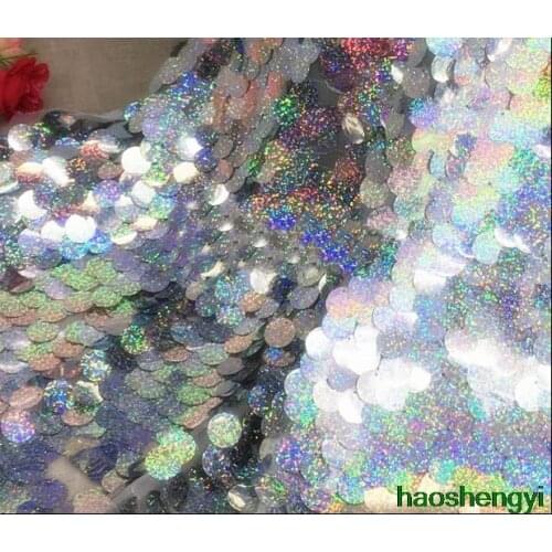 Snowy sequins silver lace fabric, wedding ceremony live shooting background clothing fabric