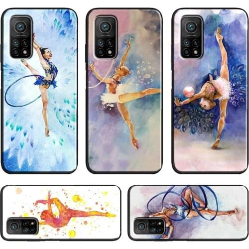 Gymnastics Oil Painting For POCO X3 Pro F2 F3 M3 Pro Phone Case For Xiaomi Mi 11 Lite Ultra A3 9T 10T Pro Cover