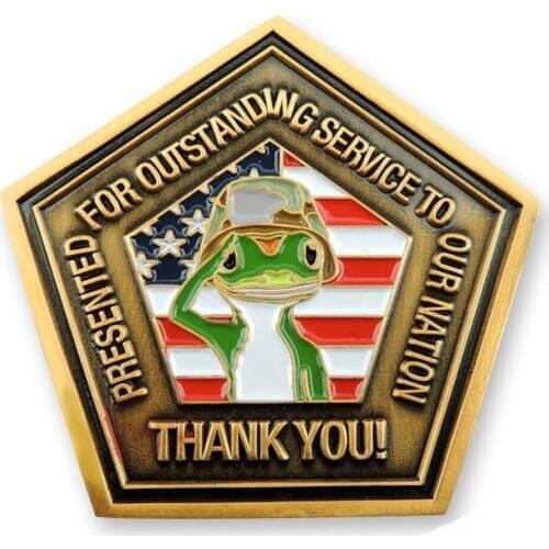 Hot Selling Irregular Shape Frog Logo Souvenir Coin