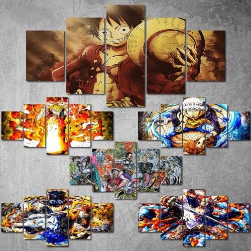 No Frame Oil Painting Canvas One Piece Monkey D Luffy N Poster Prints Wall Art Pictures Living Room Home Decor