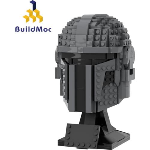 MOC Movie Star Modeling Hero Black Helmet Statue Decoration Boutique Creative Sculpture Birthday Gift Boy Toy 608PCS Bricks Set