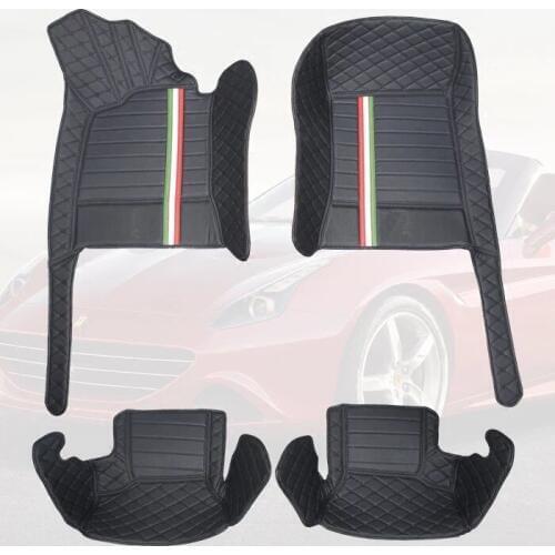 Leather roadster Car floor mat carpet for Lamborghinii Aventador LP750 700 720 Gallardo Huracan 600 610 620 580