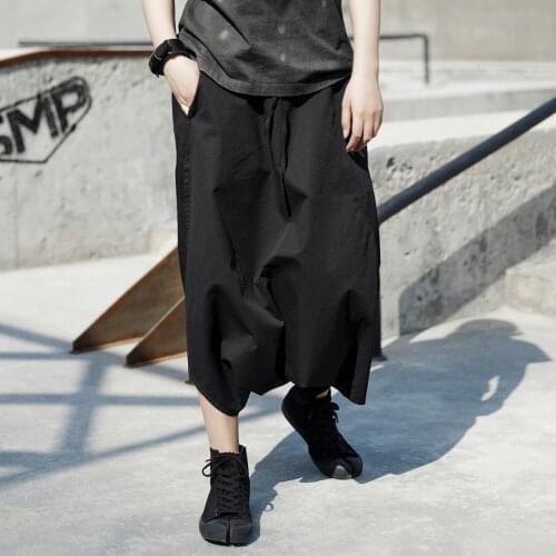 Summers new dark pioneer ladies'Korean drop-crotch, loose-fitting Haren Pants