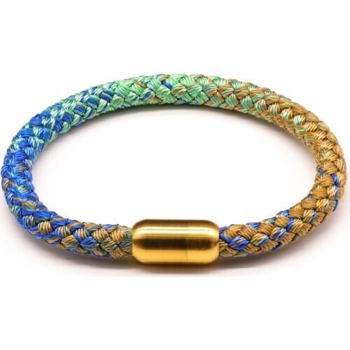 Mama Handmade Weave Bracelet Bangle Woven Fashion Bobo Ethnic Bracelets with Stainless Steel Clasp Gift For Him