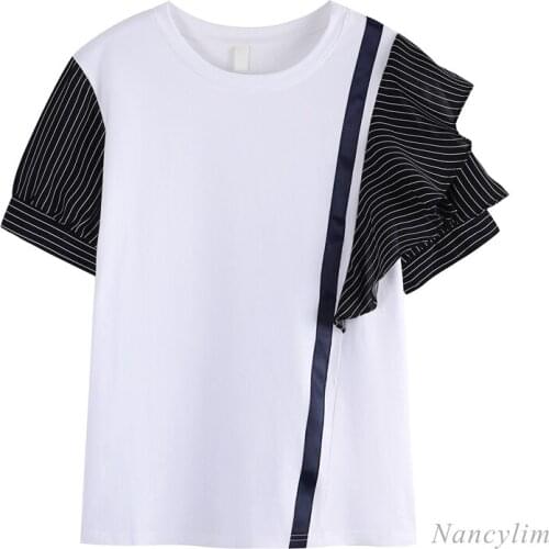 Женские полосатые футболки NANCYLIM China At AliExpress