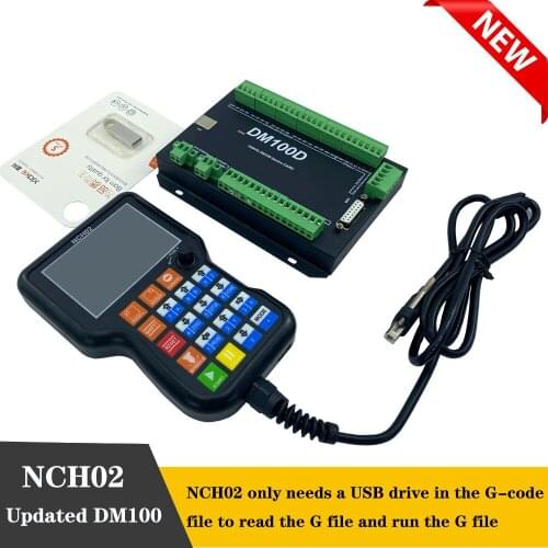 Upgraded Version Handheld Offline CNC Motion Controller 3 Axis 4 Axis 5 Axis G Code USB Handle Remote Button MPG For CNC Engravi