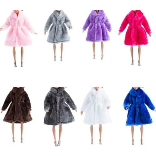 New 20cm Doll Clothes 3 Styles Plush Coat Jacket Fashion Doll Toys Gift Toys Dresses 1pcs Handmade Doll Girls Accessories Kit