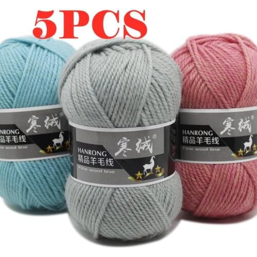 Top Quality 500g/lot 60colors 125 Meter Merino Wool Knitted Crochet Knitting Yarn Sweater Scarf Sweater Environmental Protection