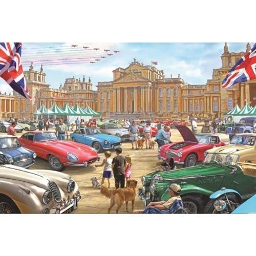 Classic car exhibition The wooden puzzle 1000 pieces ersion jigsaw puzzle white card adult childrens educational toys