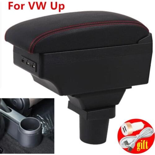 Car Armrest For VW Up 2009 - 2020 Arm Rest 2010 2011 2012 2013 2014 2015 2016 Center Console Storage Box