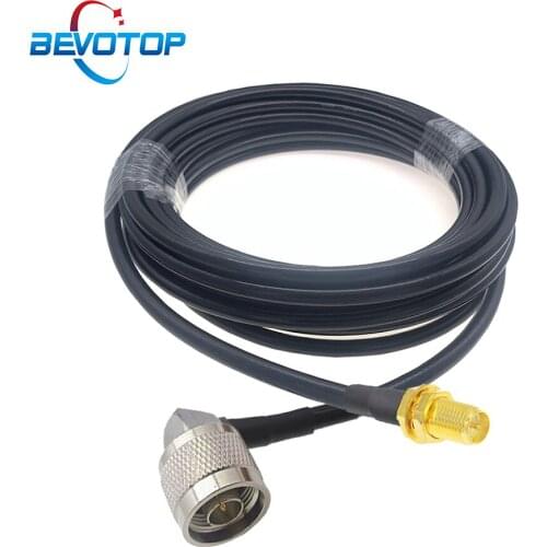 RP-SMA Female to N Male Right Angle 90 Degree Plug RG58 Cable 50Ohm Pigtail WLAN WIFI Antenna Extension Cord RF Jumper Adapter