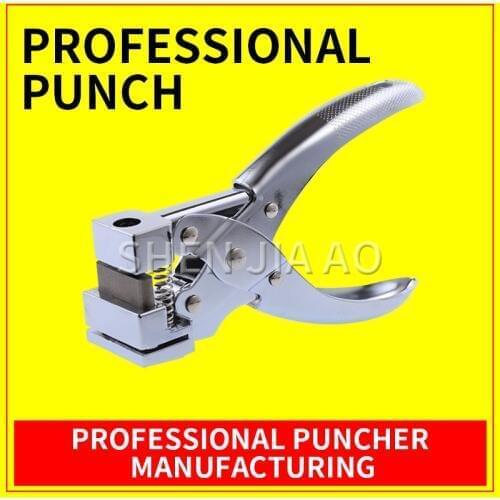 Manual Punch Hanging Card Punch Chrome All Metal Puncher 099 Manual Punch PVC, Paper, Adhesive Paper Punching Machine 1PC
