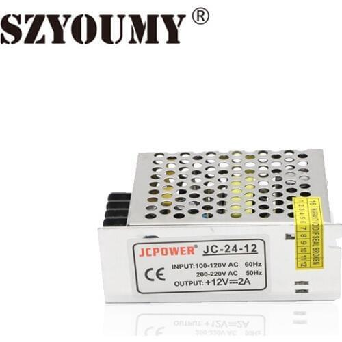 SZYOUMY 2 Pcs DC 12V 2A Power Supply Transformer Switching 110V 220V Converter Adapter DC 12V 2A Led Driver For LED Light