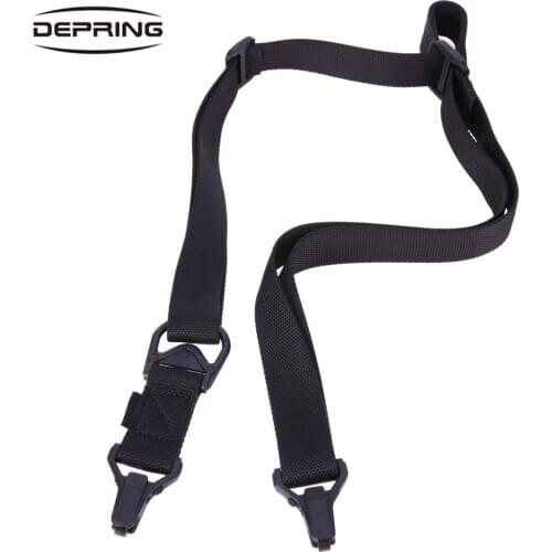 Tactical 2 Points Gun Sling Adjustable Rifles Nylon Multi-Mission Carry Sling Shoulder Strap Airsoft Gun Belt Rope for Hunting