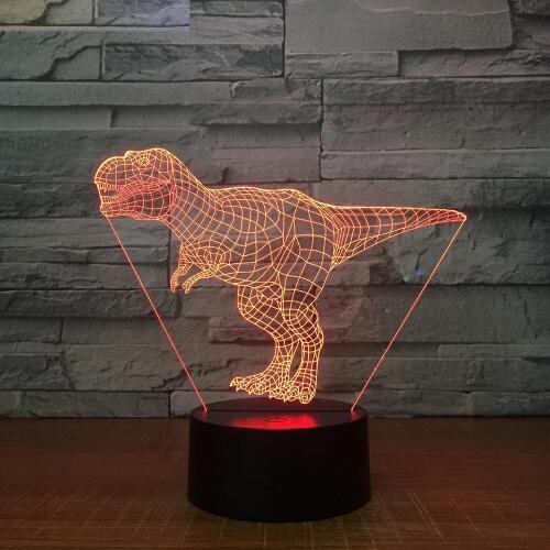 Tyrannosaurus Rex 3D Led Lamp 7 Color Night Lamps for Kids Touch Led USB Table Lampara Lampe Baby Sleeping Nightlight Drop Ship
