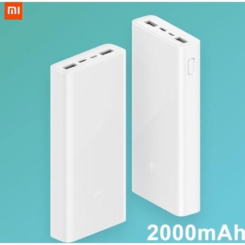 Xiaomi Power Bank 3 QC3.0 Fast Charging 20000mAh Capacity Portable charger Batterie externe PD 18W for iPhone 11 Pro OPPO VIVO