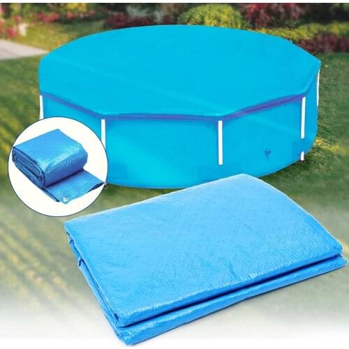 244/305/366cm Waterproof Swimming Pool Tub Cover Dustproof Tarpaulin Protector Outdoor Garden Pool Accessories