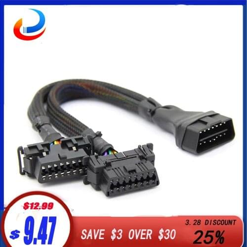 Military Quality Full 16 Pin Extension Cable For ELM327 obd obd2 Diagnostic tool OBD2 16Pin Male To 16Pin Female Connector