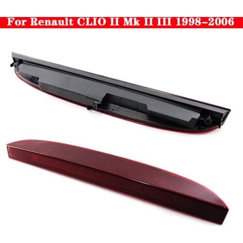 For Renault CLIO II Mk II III 1998-2006 Rear High Mount Third Stop Brake Light Red/Black LED 3rd Tail Light Lamp 7700410753