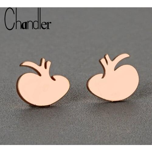 Chandler Punk 316L Stainless Steel Kidney Earrings organ Love For Women Girls Engagement Wedding Couple Bronics Statement Bijoux