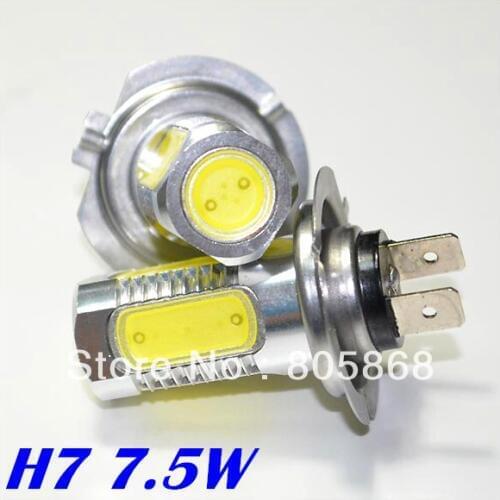 1PCS H7 7.5W Super Bright Car LED Front Headlights High Power Light h7 led Fog Bulb Lights Lamp 12V White