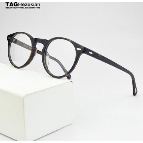 2021 Brand round optical glasses frame women eye glasses frames for men computer myopia eyeglasses mens spectacles Nerd ov5186