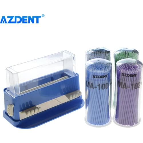 400pcs AZDENT Disposable Micro Applicator Brush Dental Lab Oral hygiene Supplies Eyelash Extension Tools