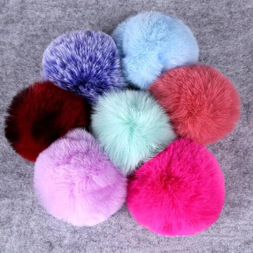 8cm Fluffy Plush Balls Soft Pompones Faux Pompom DIY Kids Toys Wedding Decor PomPoms Felt Ball Sewing Key Chain Craft Supplies