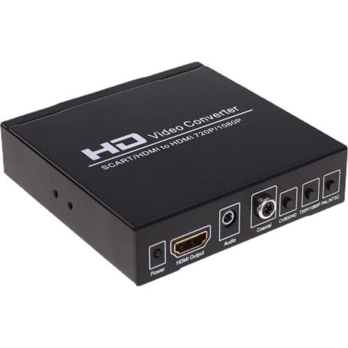 RGB Scart to HDMI-compatible Scaler converter HD Scart RGB to HDMI-compatible converter box with audio extractor for Scart RGB