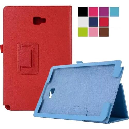 For Samsung Galaxy Tab A 10.1 2016 P580 P585 Flip Cover Litchi Stand PU Case 30PCS/Lot By DHL