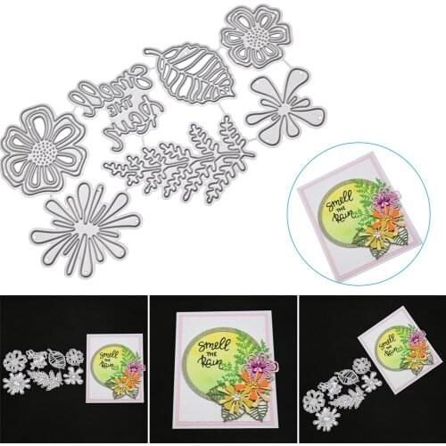 Floral Metal Cutting Dies Plants Embossing Folder Card Stencil Die Cut Machine Mold for DIY Paper Craft Scrapbooking B1