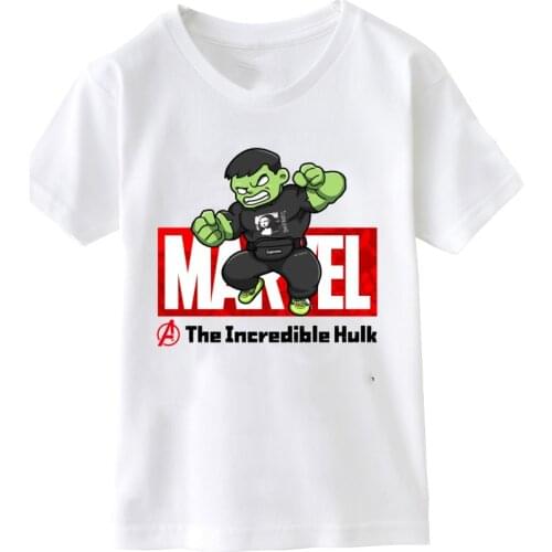 Marvel The Avengers Anniversary Commemorative Cartoon Spiderman iron Man Printed Graphic Childrens T-shirts Cotton O-Neck Tops