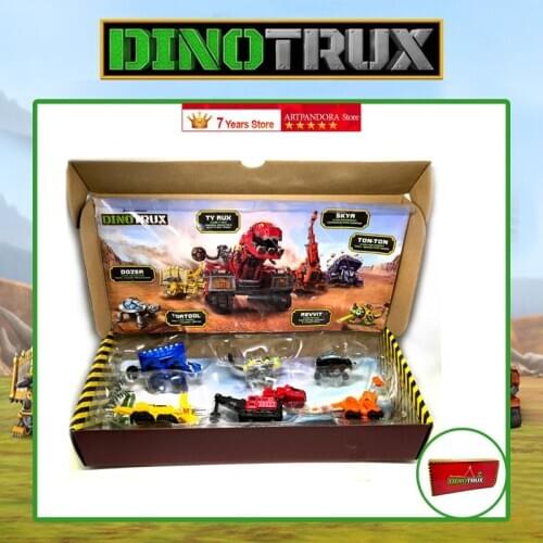 For Dinotrux Dinosaur Truck Removable Dinosaur Toy Car Mini Models New Childrens Gifts Toys 1:64 Metal More than 3 Year Gift K1