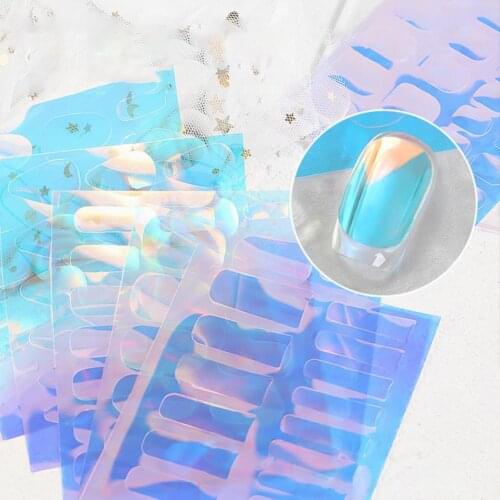 Nails Foil Film Sticker Laser Sparkling Cellophane Paper Nail Glass Foils Design Ice Cube Manicure Nail Art Decorations