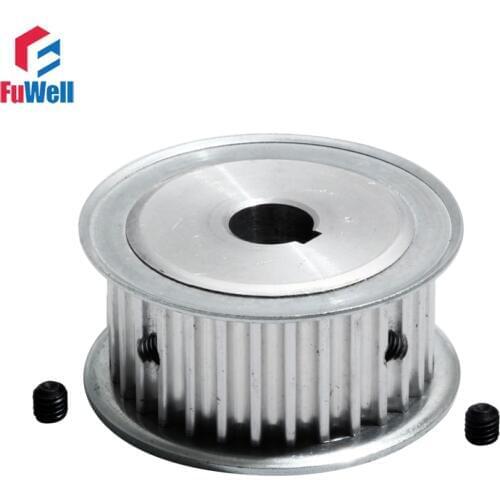 HTD Timing Pulley 5M-30T 21mm Belt Width Gear Belt Pulley Keyway Type 30Teeth 8/10/12/12.7/14/15/20mm Bore Synchronous Pulley