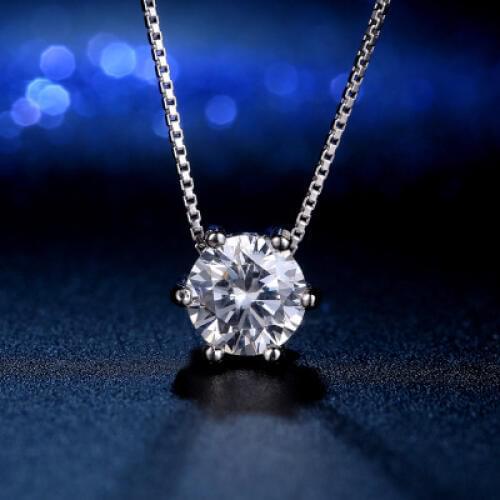 Fashion Silver Color Necklaces for Women Girls Cubic Zirconia Long Necklaces Bijoux Jewelry Wholesale