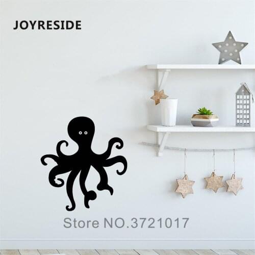 JOYRESIDE Octopus Wall Animal Decal Vinyl Sticker Decor Home Kids Children Room Bedroom Living Room Interior Design Mural A313