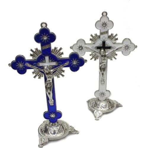 Jesus Christ Wall Home Office Decoration Crucifix Cross Religious Saint 3D Craft Decor Jesus Christ On The Stand Antique