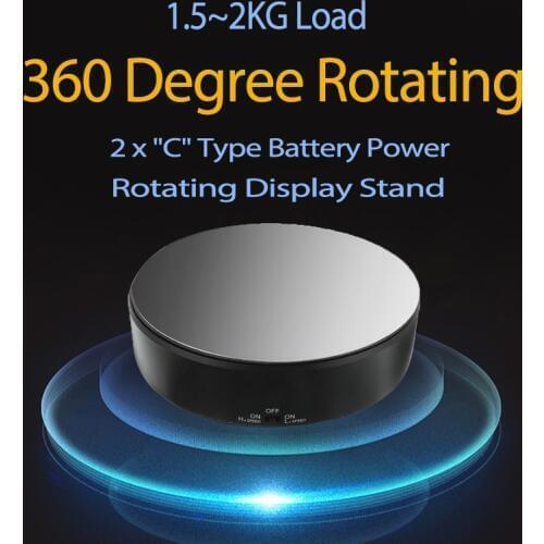 Adjustable Rotary 360 Degree Rotating Jewelry Organizer Jewelry Packaging Display Stand Battery Powered Turntable Jewelry Box