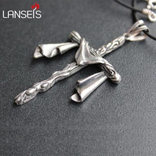 Lanseis10pcs cross pagan pendant necklace