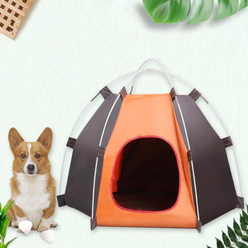 Pet Outdoor Tent Cabin Foldable Outdoor Dog House Four Seasons Suitable for Dog Sleeping Cave Cat Pet Tent