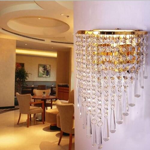 Modern Crystal Wall Lamp Luxury Simplicity Reading Light Indoor Lighting Lamps Room Energy Saving Luminaria Wall Art EK50WL