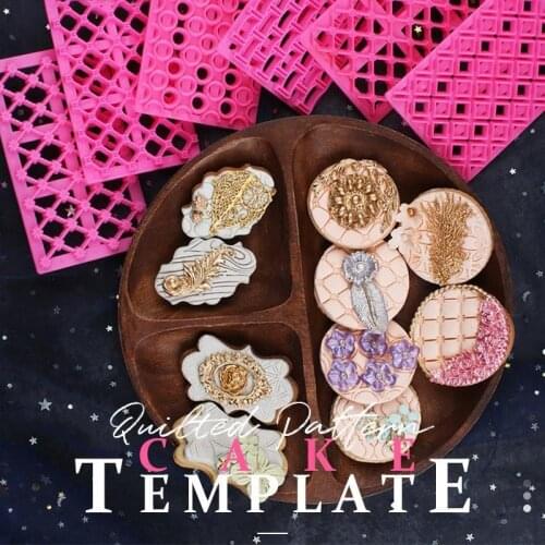 Quilted Pattern Cake Template