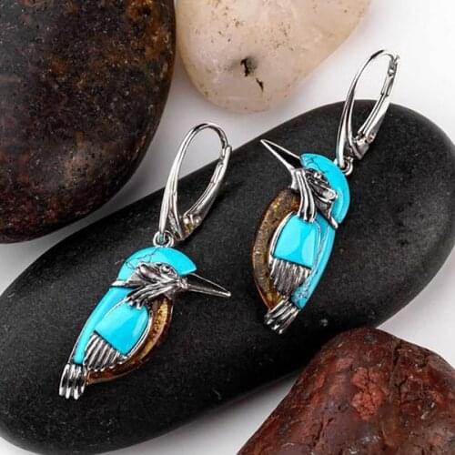 2021 New Fashion Little Bird Dangle Earrings for Women Elegant Girl Hoop Earring Stylish Boho Ethnic Jewelry Personality Gift